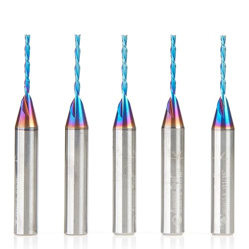 Image of Amana Tool 46403-K-5, 5-Pack SC Spektra Extreme Tool Life Coated Spiral Plunge 1 /16 Dia x 1 /2 CH x 1 /4 SHK 2 Inch Long Down-Cut Router Bits