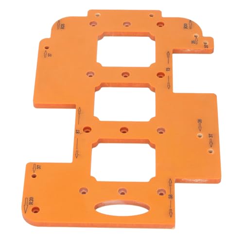 SEAFRONT Gabarit de Rayon D'angle de Routeur R20 R25 R30, Rangement Facile, Gabarit de Positionnement Rapide avec 3 Rayons, adapté à la Création de Courbes de Perçage de Douilles