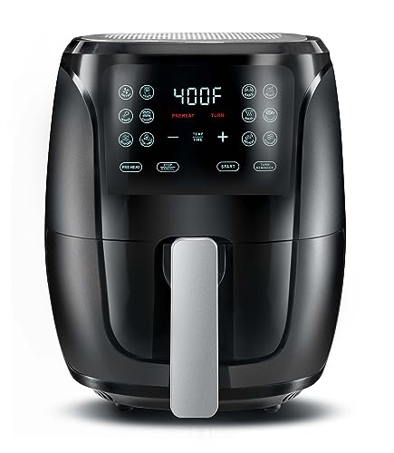 Compact Air Fryer, Small, 4-Quart Capacity, Energy Efficient, Easy to Clean, Great for Small Homes, Black