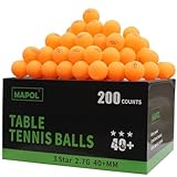 MAPOL 200 pelotas de tenis de mesa, pelotas de ping pong a granel para deportes en interiores y exteriores (naranja)