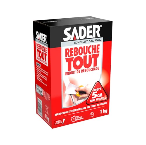 Bostik Sader Rebouche Tout – Enduit de Rebouchage Intérieur – Tous Supports – Rebouchage...