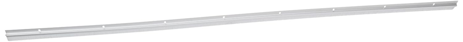 Pemko Brush Door Bottom Sweep, Clear Anodized Aluminum with 0.625 Gray Nylon Brush insert, 0.25 width, 1.25 Height, 48 Length