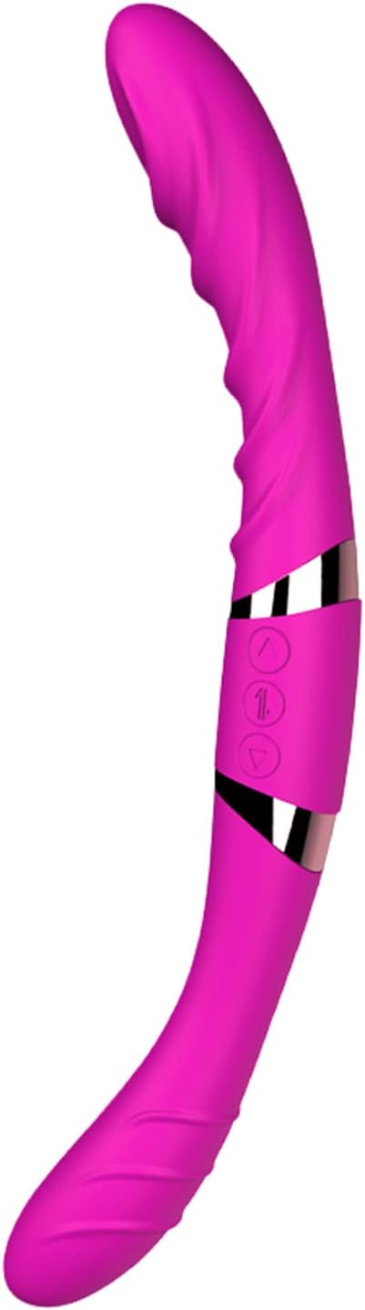 Double Head Shock Vibrator Massager Sex Toy Clitoral Vibrator,G Spot Vibrating Double-Ended Dildos Adult Female Rechargeable Fake Penis Purple