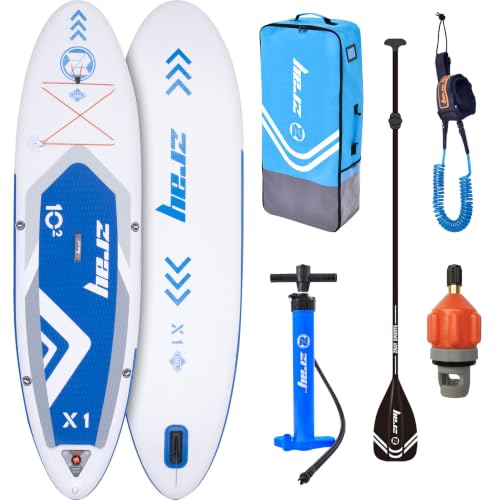 ZRAY X1 Stand Up Paddle Board Gonflable 310x81x15 cm jusqu'à 140 kg, Planche iSUP Drop-Stitch Set...