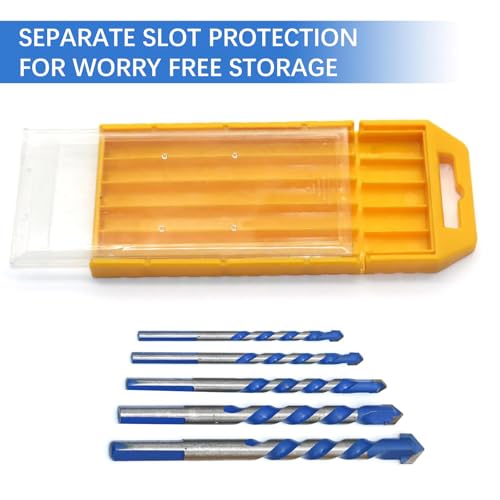 Chtaoxin 5 Pcs Concrete Drill Bit, Masonry Set, Shockproof Hammer Drill Bit, For Drill Tile Drill Bits, Granite, concrete, Porcelain, Glass, Brick, hard Tungsten Steel Alloy Tip4/5/6/8/10mm 3 Chtaoxin 5 Pcs Concrete Drill Bit, Masonry Set, Shockproof Hammer Drill Bit, For Drill Tile Drill Bits, Granite, concrete, Porcelain, Glass, Brick, hard Tungsten Steel Alloy Tip4/5/6/8/10mm - Image 3