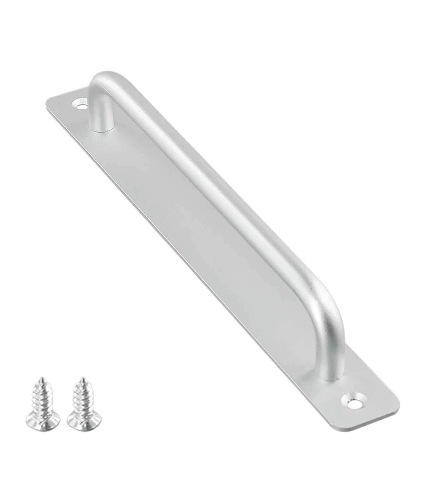 IKLAAQETBXPS Punch-Free Aluminum Alloy Push Pull Handle Sliding Door for Gate Toilet Furniture Hardware(Silver)
