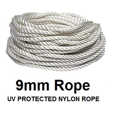 Image of Purnima Marketing PM White Rope for 3 /4 /5 /6 /7 /8 Pipes Economy Cloth Drying Rack Drop-Down Ceiling Cloth Dryer Model (Rope Only)