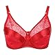 IVITA Mastektomie BH Silikon Brüste Formen Tasche Spitze BH für Mastektomie Prothese (Red, 40)