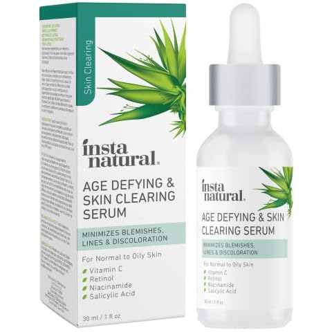 InstaNatural Vitamin C Gesichtsreinigungs-Serum - Eine Anti-Aging Formel mit Retinol & Salicylsäure Cover
