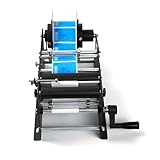 Zocxielr Round Bottle Labelling Machine, Small Manual Bottle Label Applicator, Adjustable Semi Automatic 10 to 30PCS per Minutes