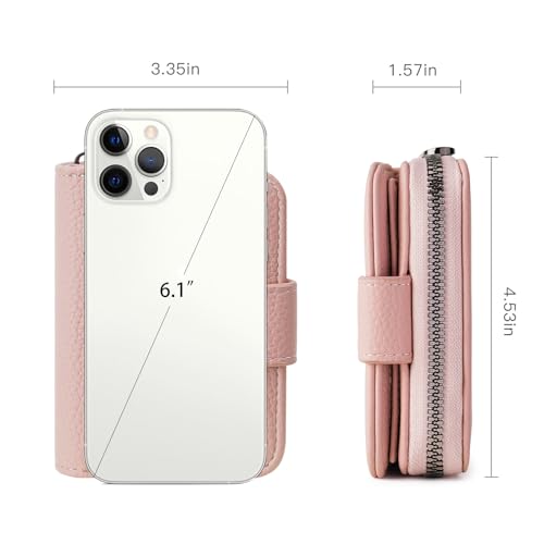 FALAN MULE Credit Card Holder for Women Small Leather RFID Blocking Security Card Wallet with ID Window3