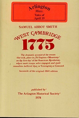 WEST CAMBRIDGE 1775 (THIRD EDITION) B001O2P1SY Book Cover