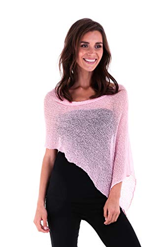 Image of SHU-SHI Womens Sheer Knit Poncho Shrug Lightweight Cover Up One Size Fits Most