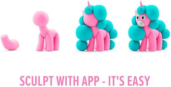 Fat Brain Toys Hey Clay Unicorns, Air Dry Clay Kit with Interactive App for Kids & Tweens, Modeling Clay and Crafts Set for Kids Ages 5 to 11