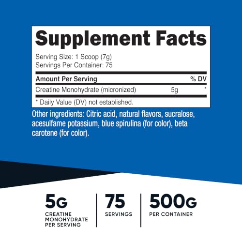 Nutricost Creatine Monohydrate Powder (Coastal Explosion, 500 Gram) - Image 2