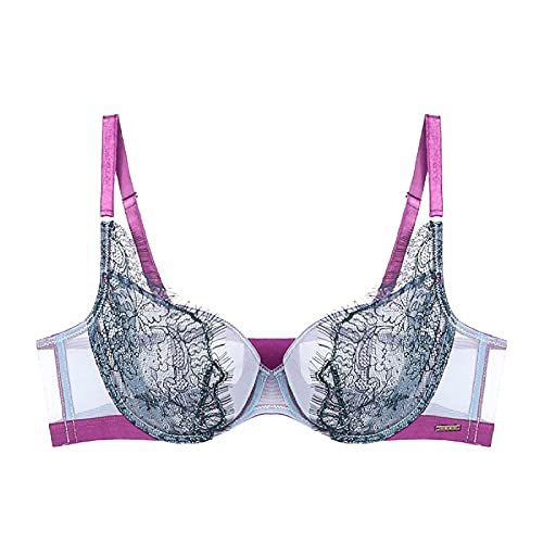 Soutien-gorge minimiseur à armatures bleu 75E pour femme grande taille