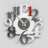 Giallobus - Orologio Bilay - Carved - Legno Mdf - Premium 45x45cm - 14 - Prospect - Artigianale Made in Italy - Silenzioso - Idea regalo - Moderni doppio livello