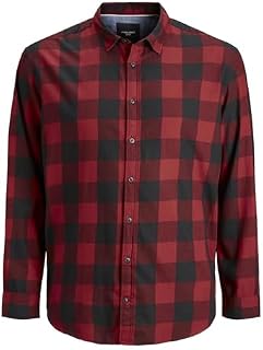JACK & JONES Koszula Mężczyźni Jjegingham Twill Shirt L/S Noos
