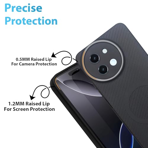Image of LIRAMARK Rugged Carbon Fibre TPU Armor Silicone Back Cover Case for Vivo T3x 5G /Vivo Y58 5G