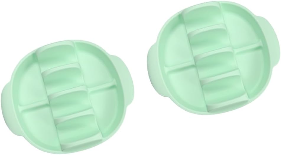 2Pcs Heat Resistant Silicone Tacos Plate Holder Reusable Shell Holders with Dividers Kitchen Food Tortillas Serving Rack