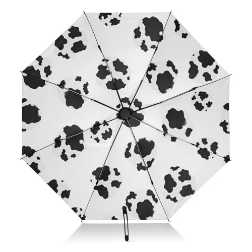 Parapluie pliable noir à pois blancs compact et automatique GAIREG