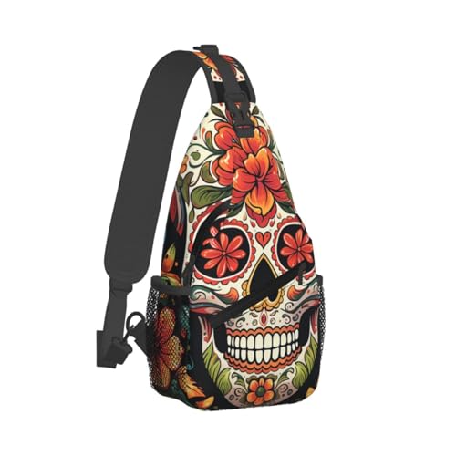 Morrales de senderismo bolso cruzado colorido calavera
