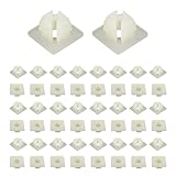 NYTKL 50 PCS Nylon Screw Insert, Self-Tapping Threaded Retainer for Securing License Plates, Rustproof Nylon Nuts Insert Bracket Clip Universal for Front & Rear Vehicle Tag