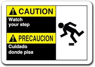 Caution Sign - Caution Watch Your Step (Bilingual Spanish) 7