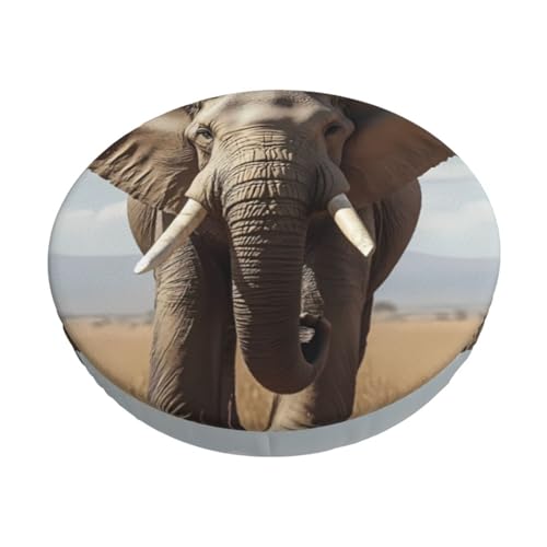 ZSUUGJ Elephant Prairie: Fundas redondas