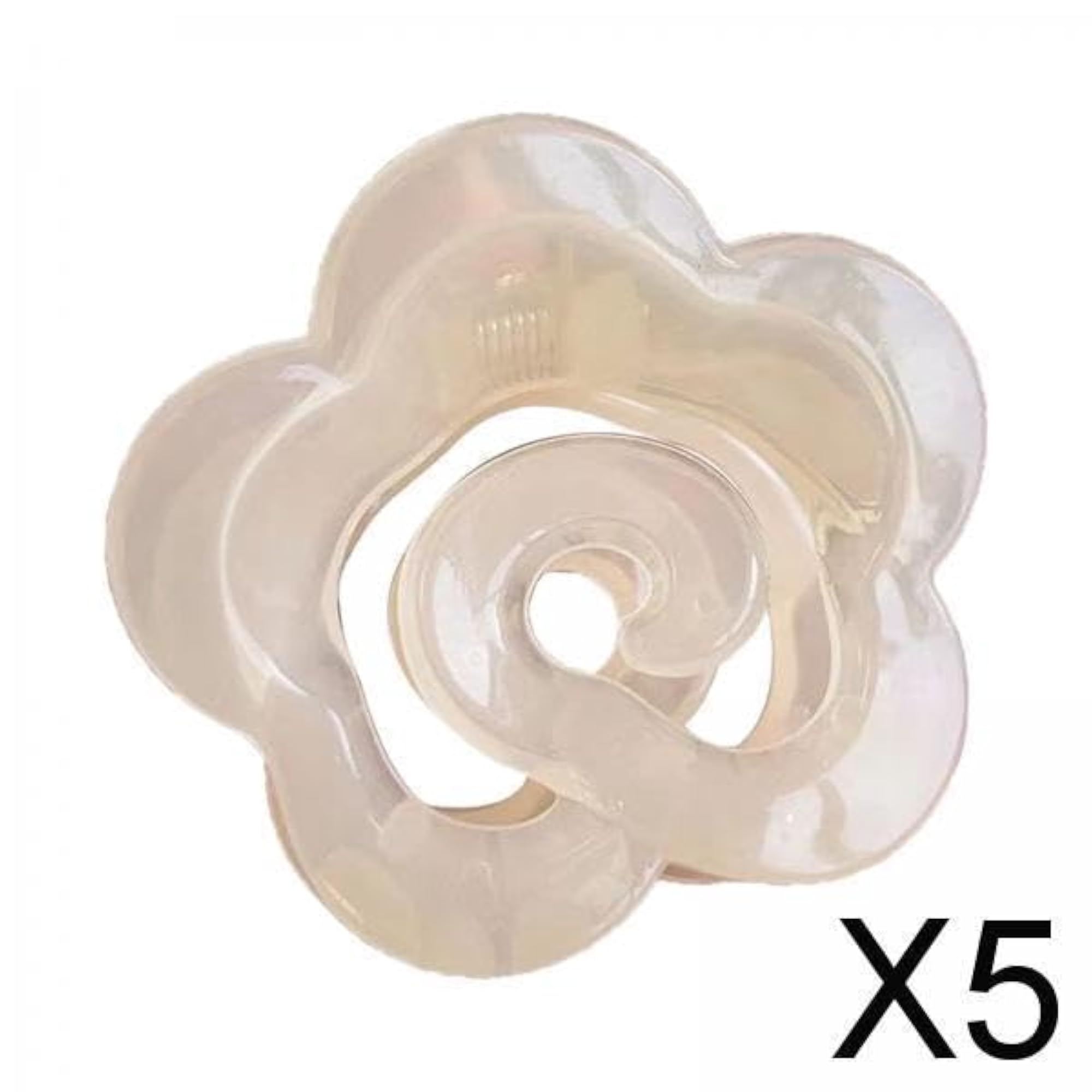 5x Hair Claw Clips, Fashion Decorative Ponytail Barrettes