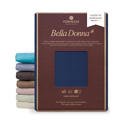 Formesse Spannbettlaken Bella Donna Elastic-Jersey-Stretch Marine Größe 180x200 cm - 200x220 cm