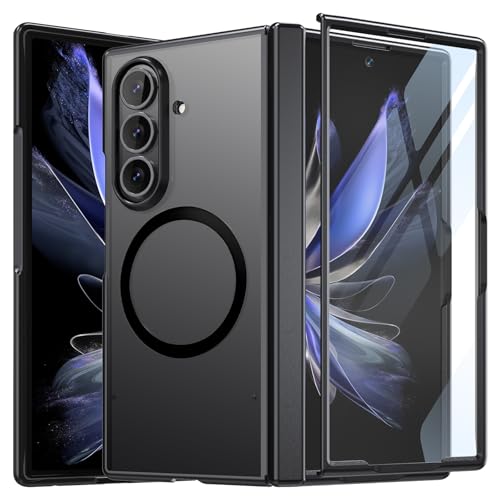 Image of WRJ for Samsung Galaxy Z Fold 7 Case Built-in Screen Protector,Black