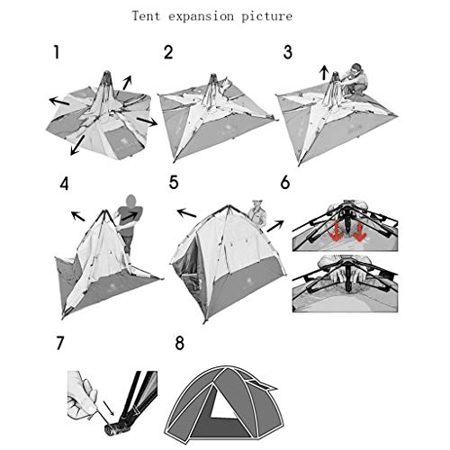 Carpa GeRRiT automática para 3-4 personas resistente al viento miniatura 6