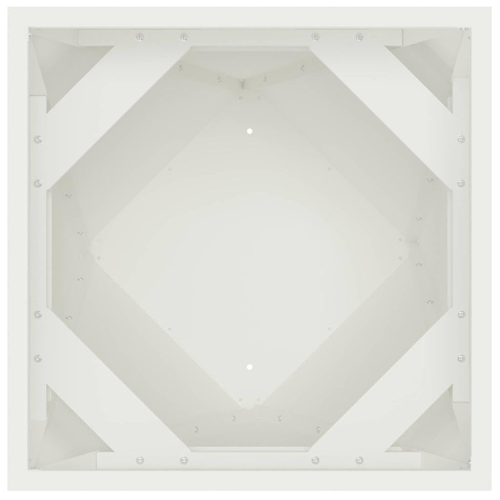 Fioriera da Esterno in Acciaio 40x40x75 cm Vaso Giardino Bianco | Contenitore per piante e arbusti decorativi, ideale per arredare il terrazzo, i sentieri del giardino o il patio.