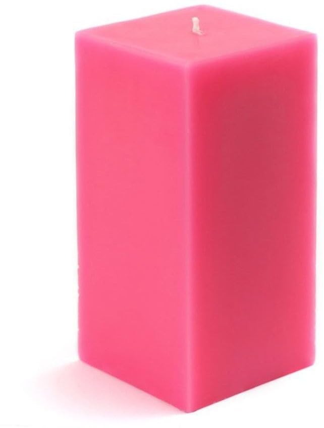 Square Rose Scented Pink Pillar, Set of 1 Candle (Pink, Pack of 1)-image-28