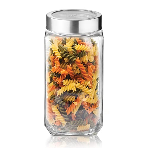 Image of Treo By Milton Cube Storage Glass Jar, 1000 ml, 1 Pc, Transparent