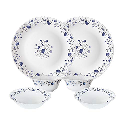 Image of Larah by Borosil Helena Opalware Dinner Set, 6 -Piece, White
