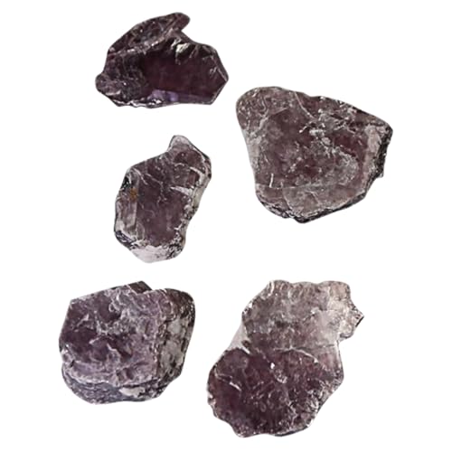 KICHOUSE 100g Natural Purple Mica Rough Ore Specimen for Teaching and Study for Geography and Archaeology Research Decorative Mineral for DIY Projects and Collections