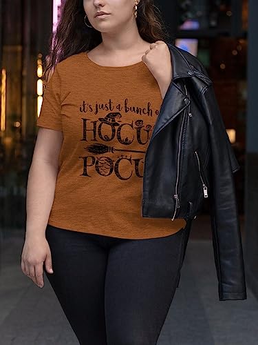 Plus Size Halloween Shirt Women Funny Graphic Short Sleeve Tops Tees3