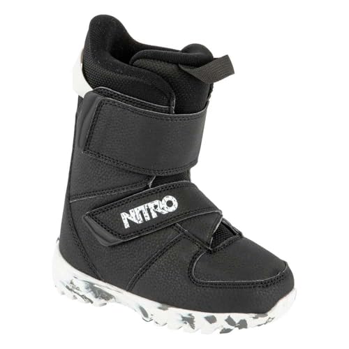 Nitro Rover QLS Snowboard Boot - 2022 - Kids' Black/White/Charcoal, 2.5