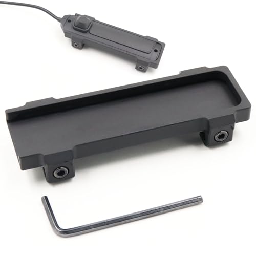 LThyzszb Remote Pressure Switch Mount Plate Picatinny Aluminum for Streamlight HL-X Tactical Flashlight Tape Switch Mounting. (Picatinny - Black)