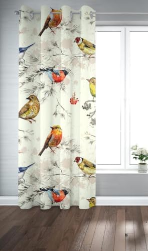 Image of Heavy Fabric 3D Dercorative Curtains for Kids Room, School, Playschool /Window /Door, 4x9 feet Long Set of 1 Pc, Blue