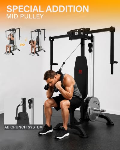 Image of HVO Chest Fly Machine PEC: Deck Fly and Reverse Delt Machine Adjustable Upper Body Home Gym Ab Workout Butterfly Machine for Chest, Back, Pectoral, Rear Deltoid and Shoulder Training