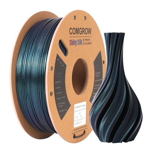 Image of Comgrow 3D Printer Filament, Silk PLA Filament 1.75mm Burnt Titanium 1KG (2.2LBS), Dimensional Accuracy + /- 0.02 mm, Color Changeable 3D Printing Filament Changing Colors with Light
