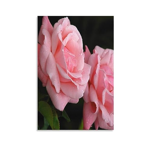 Rose impression sur toile pour créer une ambiance cocooning dans votre chambre
