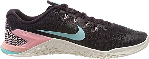Nike Women's Metcon 4 Training Shoe Burgundy Ash/Aurora Green/Sail Size 5