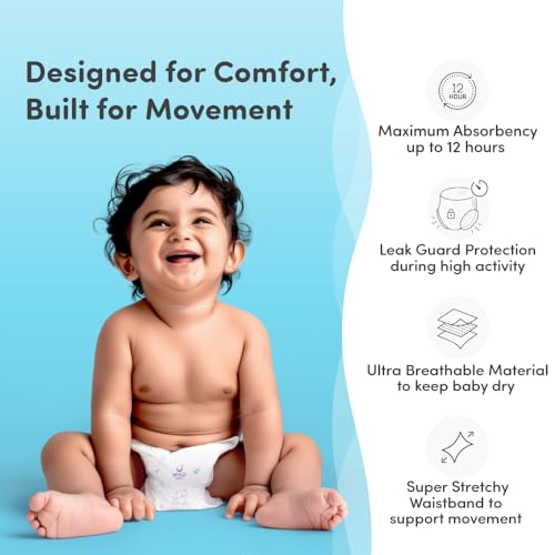 Image of Mylo Baby Diaper Pants (XXXL) Size 18-35 kgs (26 count) Leak Proof | Lightweight | Rash Free | Upto 12 Hours Protection | ADL Technology | with Aloe Vera Lotion