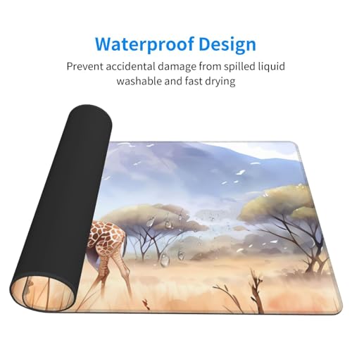 Tapis de souris extra large en caoutchouc imprimé savane 75cm