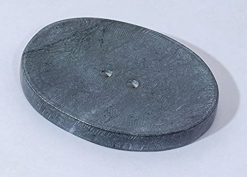 Crocon Natural Grey Marble Soap Tray for Bathroom Kitchen Shawmer Sink Soap Dish Marble Soap Dish Oval Shape Easy Cleaning Self-draining Waterfall Non-Slip Design Size : 6x3.5 Inch by Crocon - Image 4