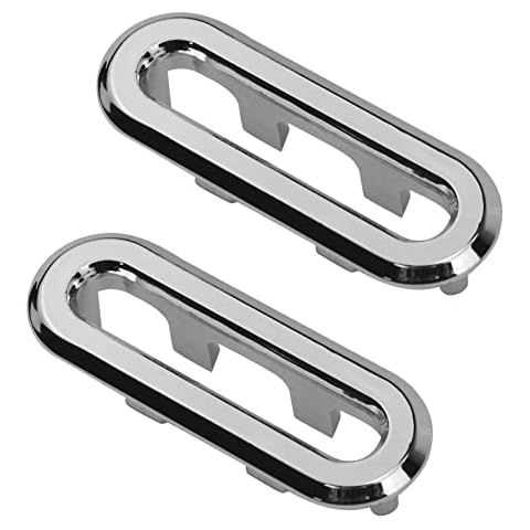 Antrader 2 Pcs Bathroom Kitchen Sink Basin Trim Overflow Cover Oval Shape Insert in Hole Caps Cover